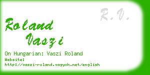 roland vaszi business card